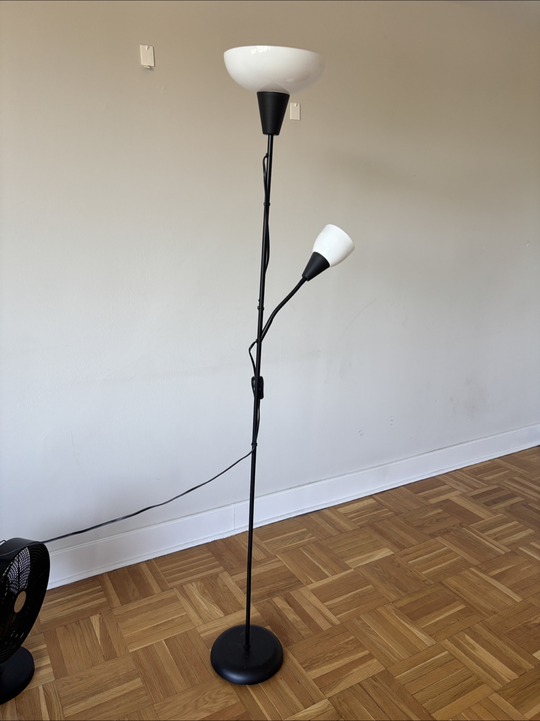 IKEA floor lamp with two lights