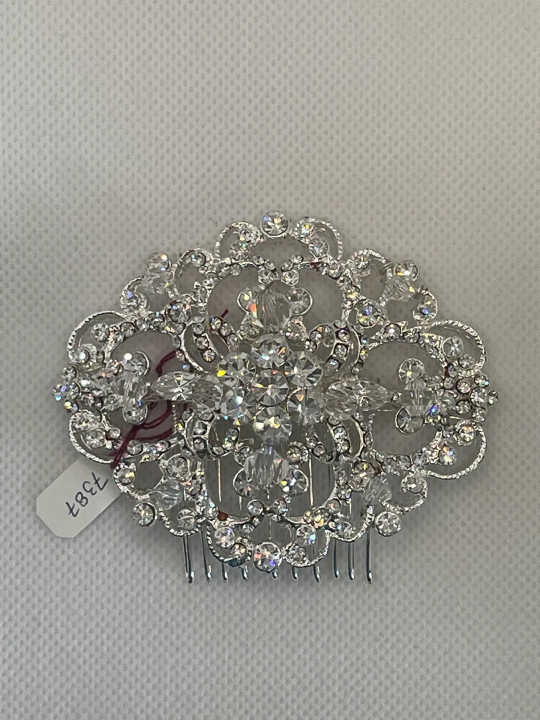 Silver Rhinestone Hair Comb