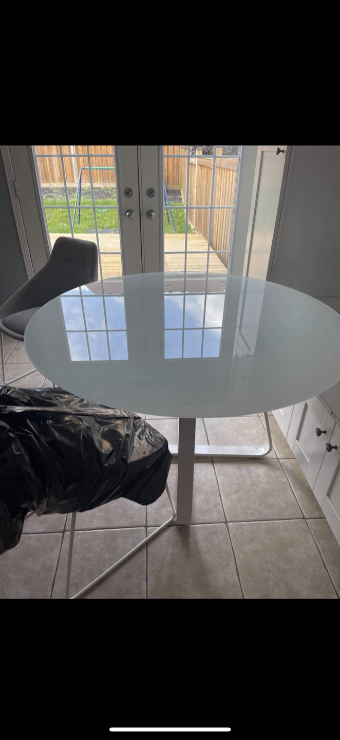 Round Glass Dining Table with Chairs