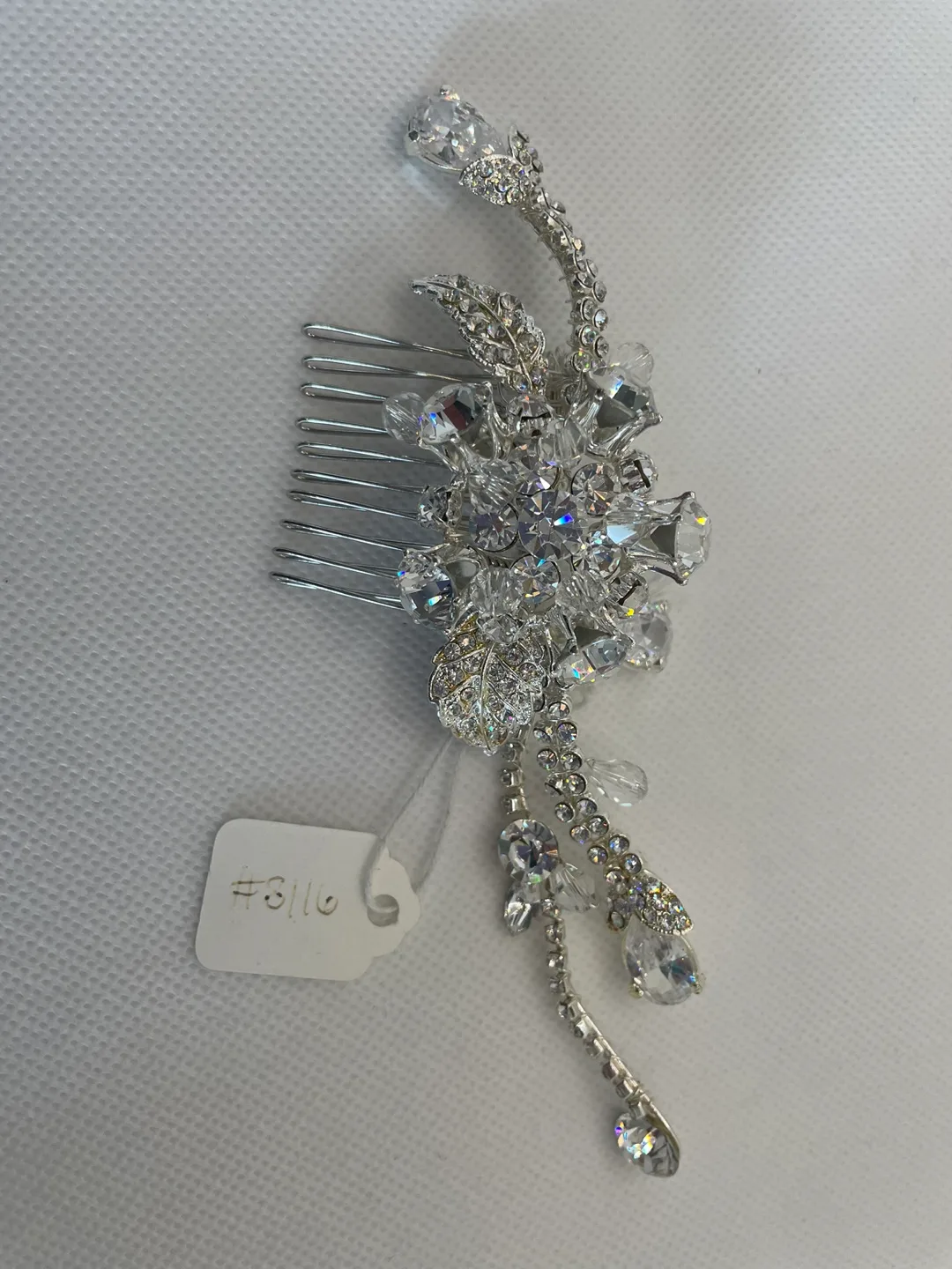 Rhinestone /Crystal and Silver Hair Comb