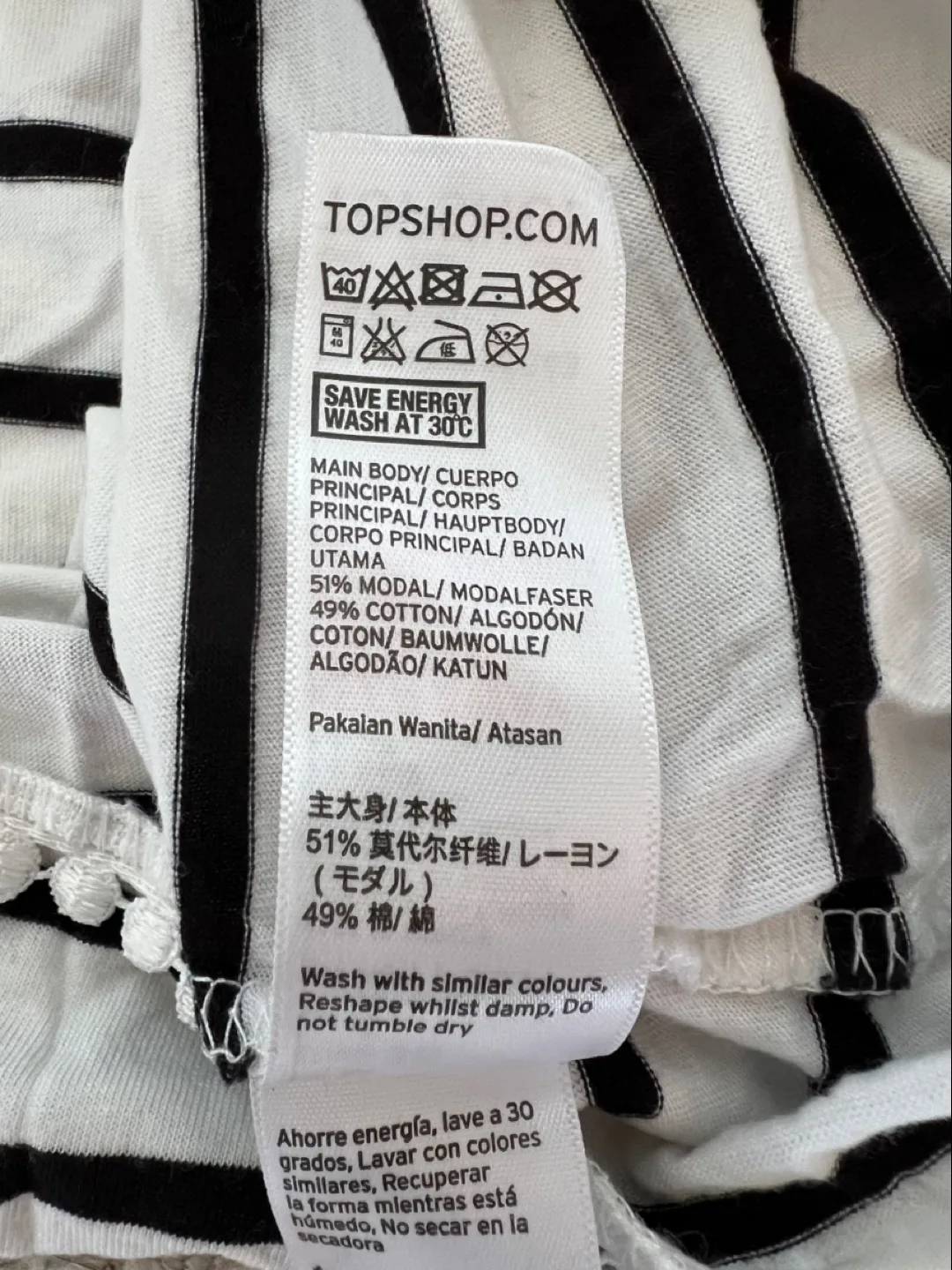 Topshop Striped Tee - Size US 4 image indicator(3)