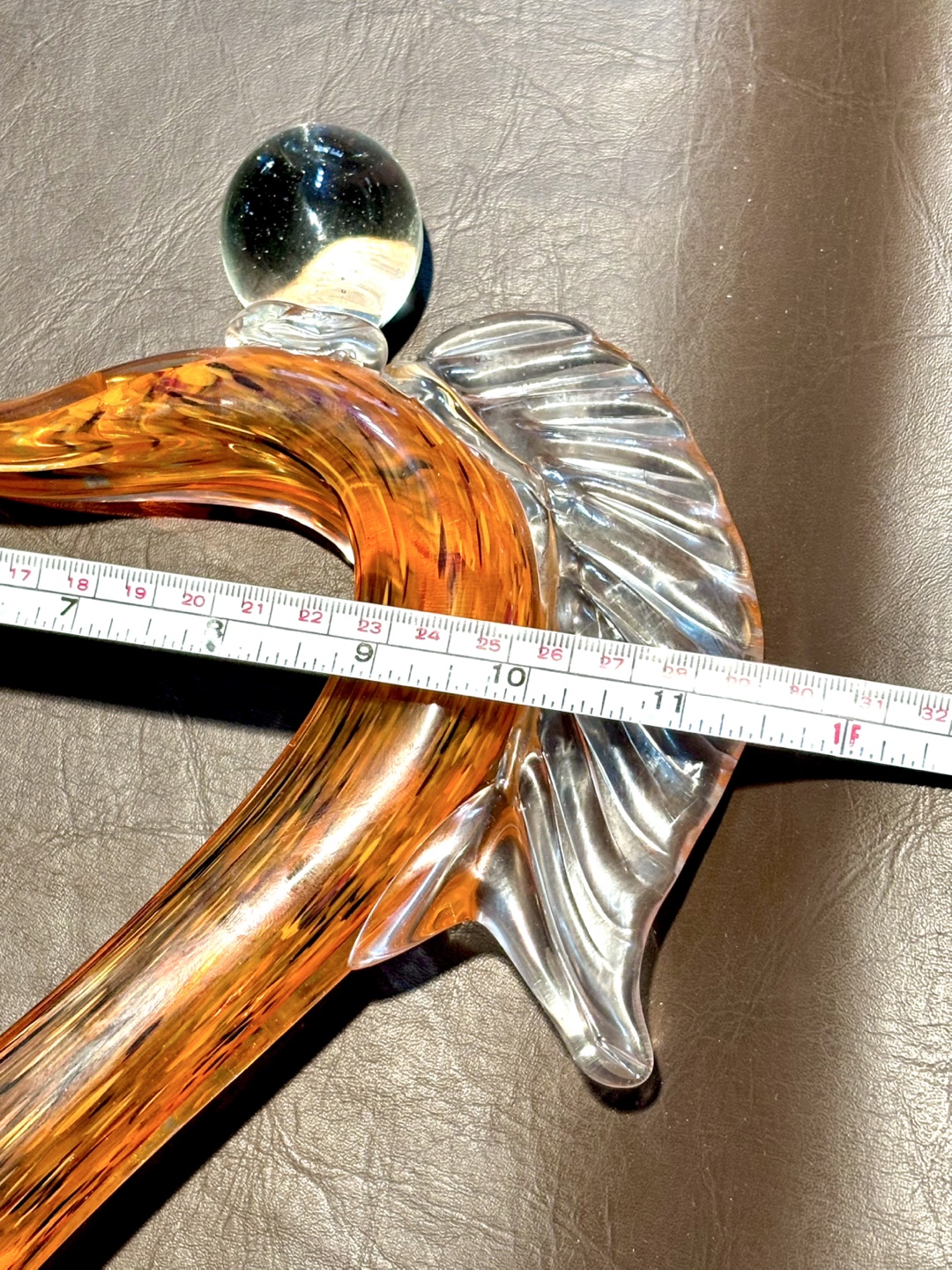 Heart Angel Love Shaped Art Glass Sculpture - photo 4
