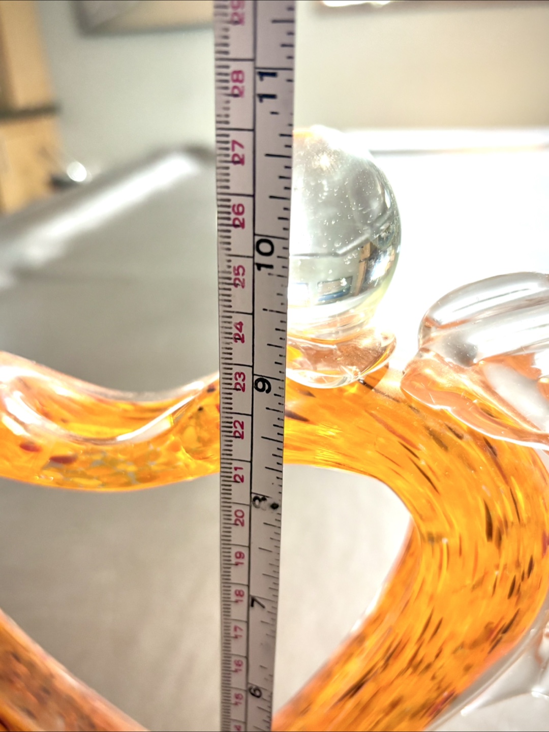 Heart Angel Love Shaped Art Glass Sculpture - photo 3