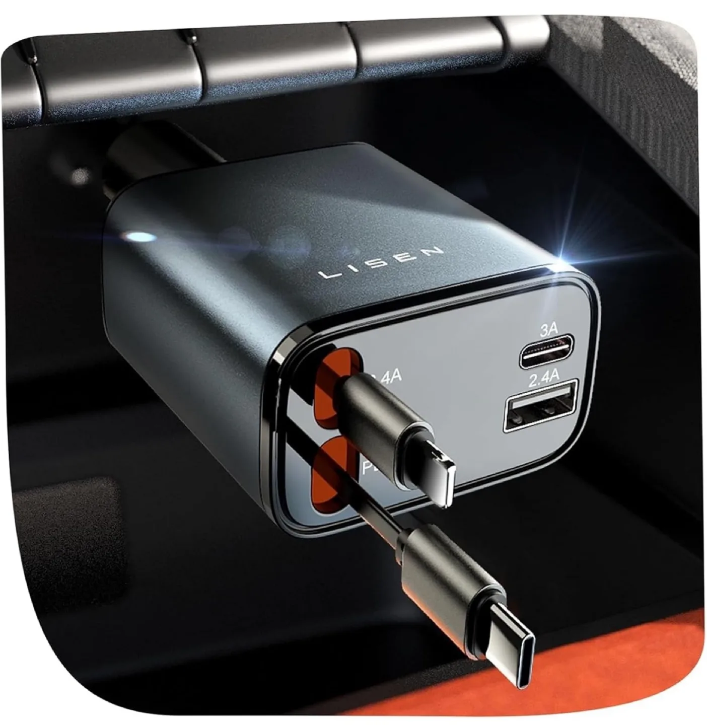 LISEN Retractable Car Charger thumbnail