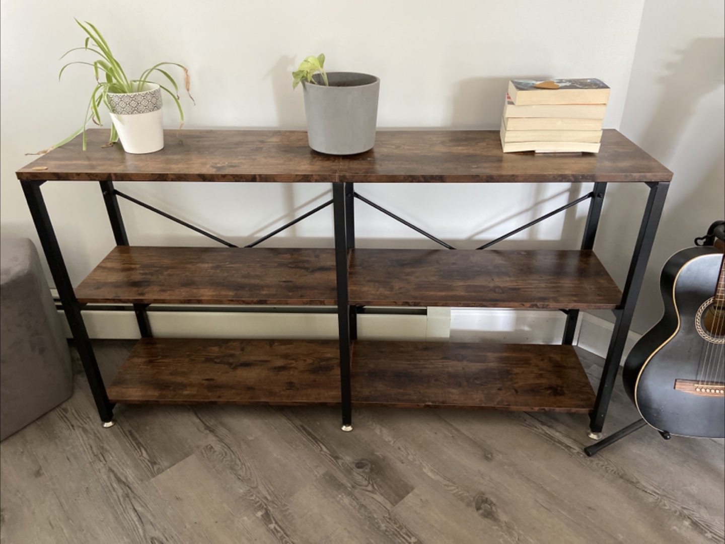 Console Table with 3-Tier Shelves
