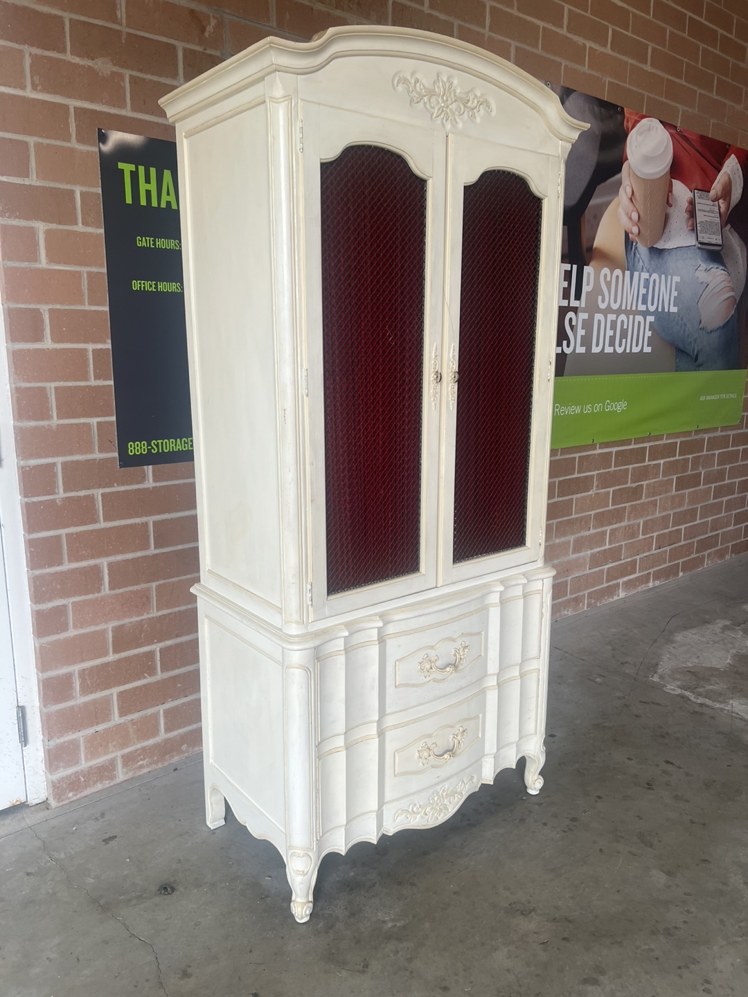 Vintage Armoire Cabinet - Cream Color - photo 4