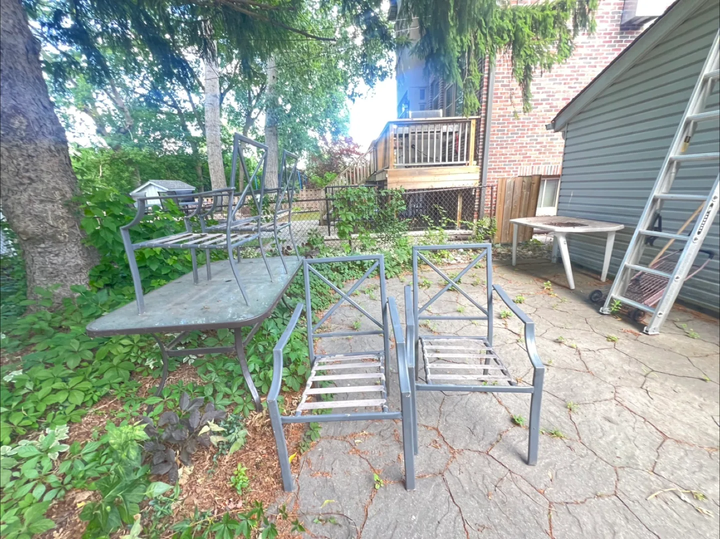 Outdoor Metal Patio Set with 4 Chairs thumbnail