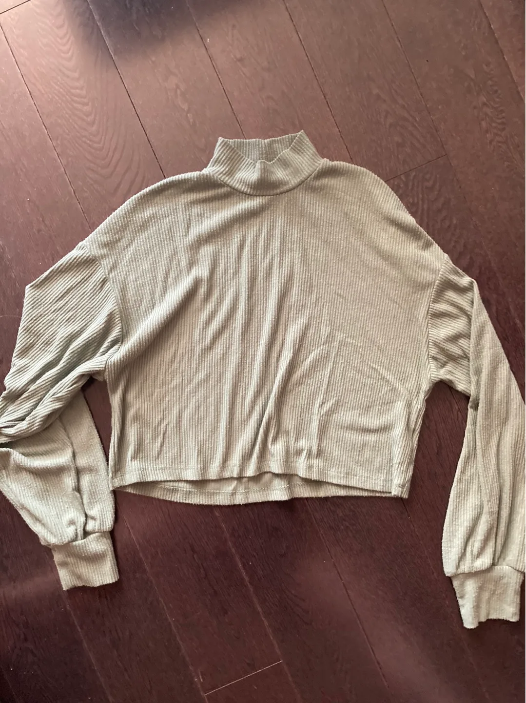 Mint Green Streetwear Society Ribbed Knit Top - Size M thumbnail