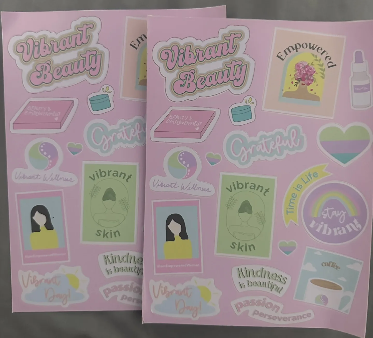 🥕Vibrant Beauty Sticker Sheet - Beauty & Empowerment🥕 thumbnail