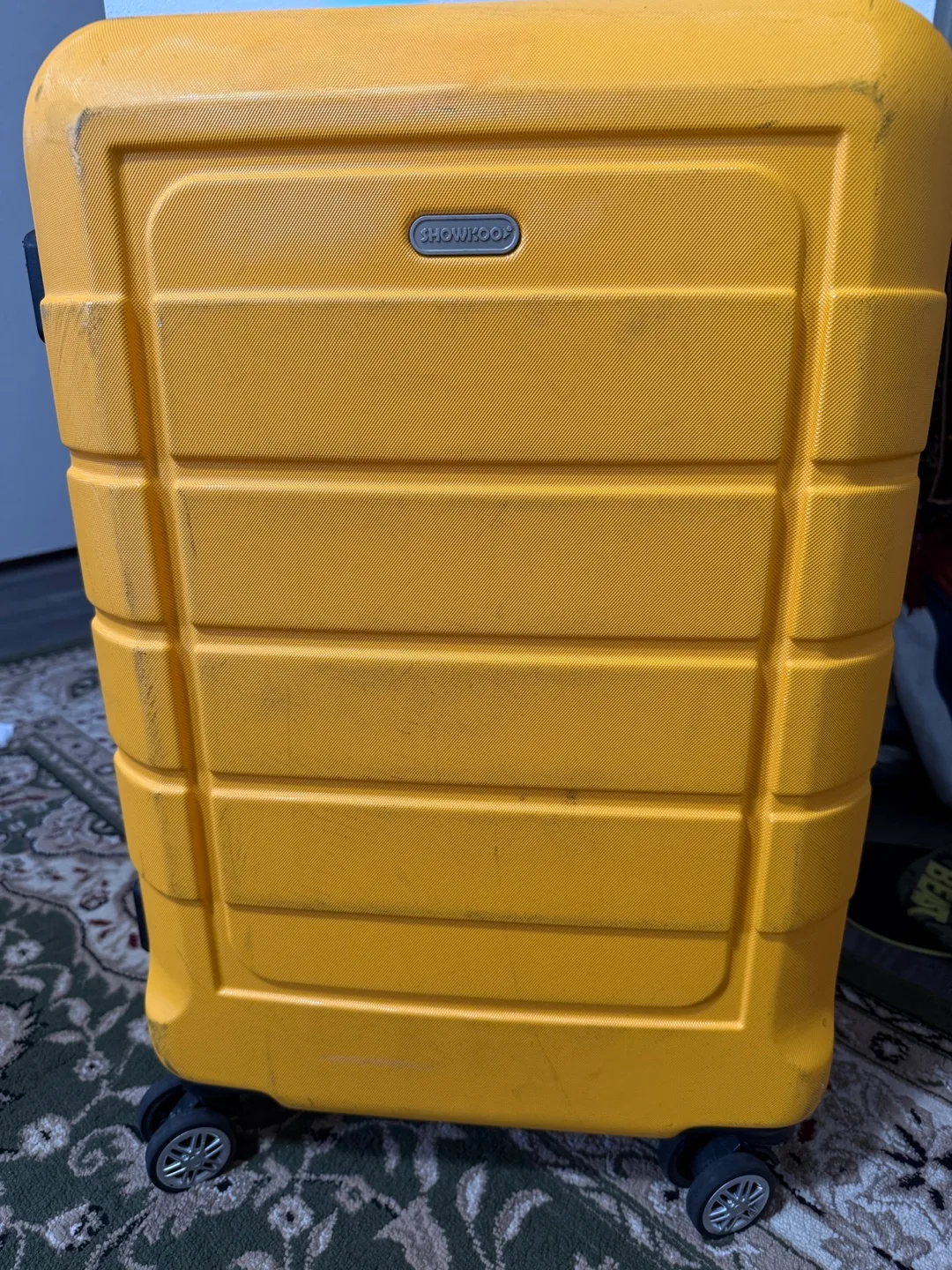 Showkoo Yellow Hardside Carry-On Suitcase image indicator(2)