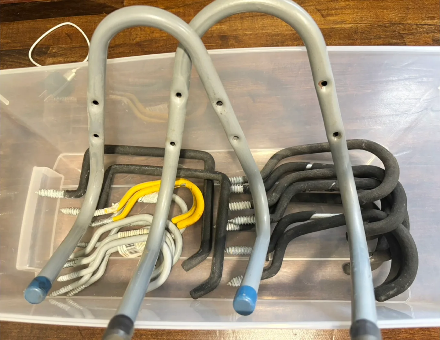 Garage Storage Hooks for bikes and tools thumbnail