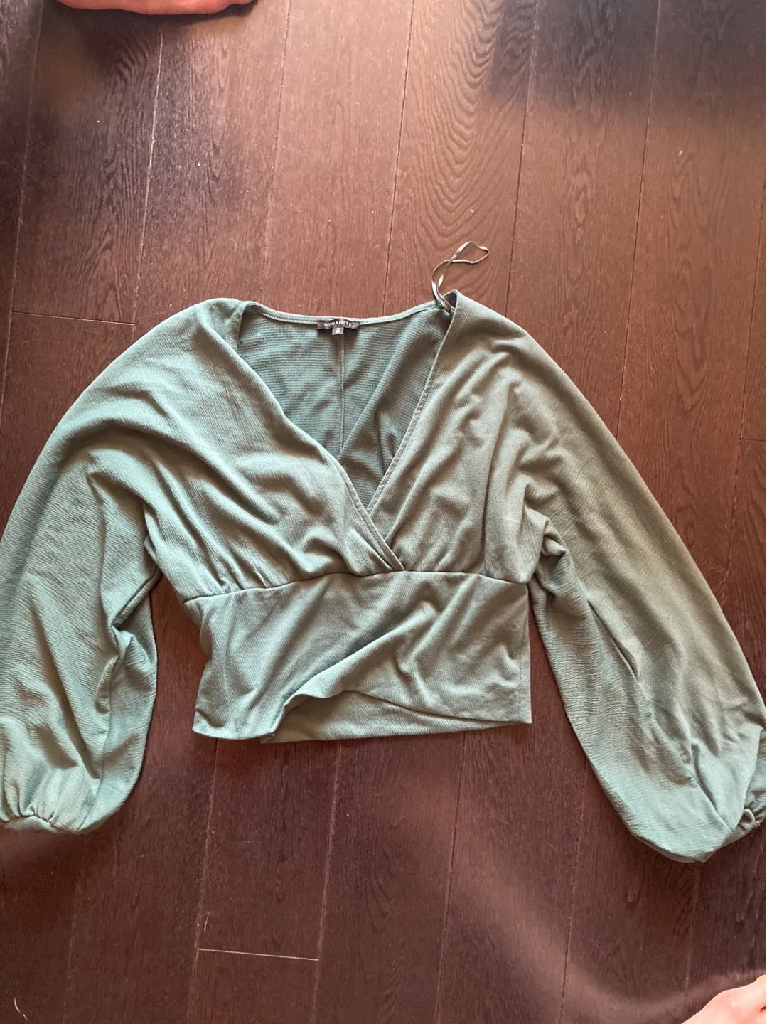 Dynamite Green Long Sleeve Top - Size M thumbnail