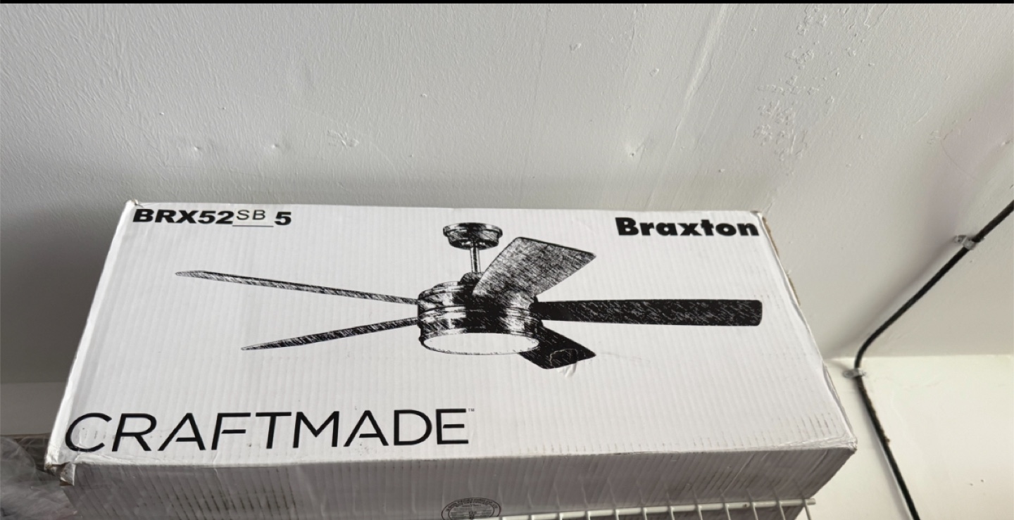 Craftmade Braxton 52" Ceiling Fan - New in Box!