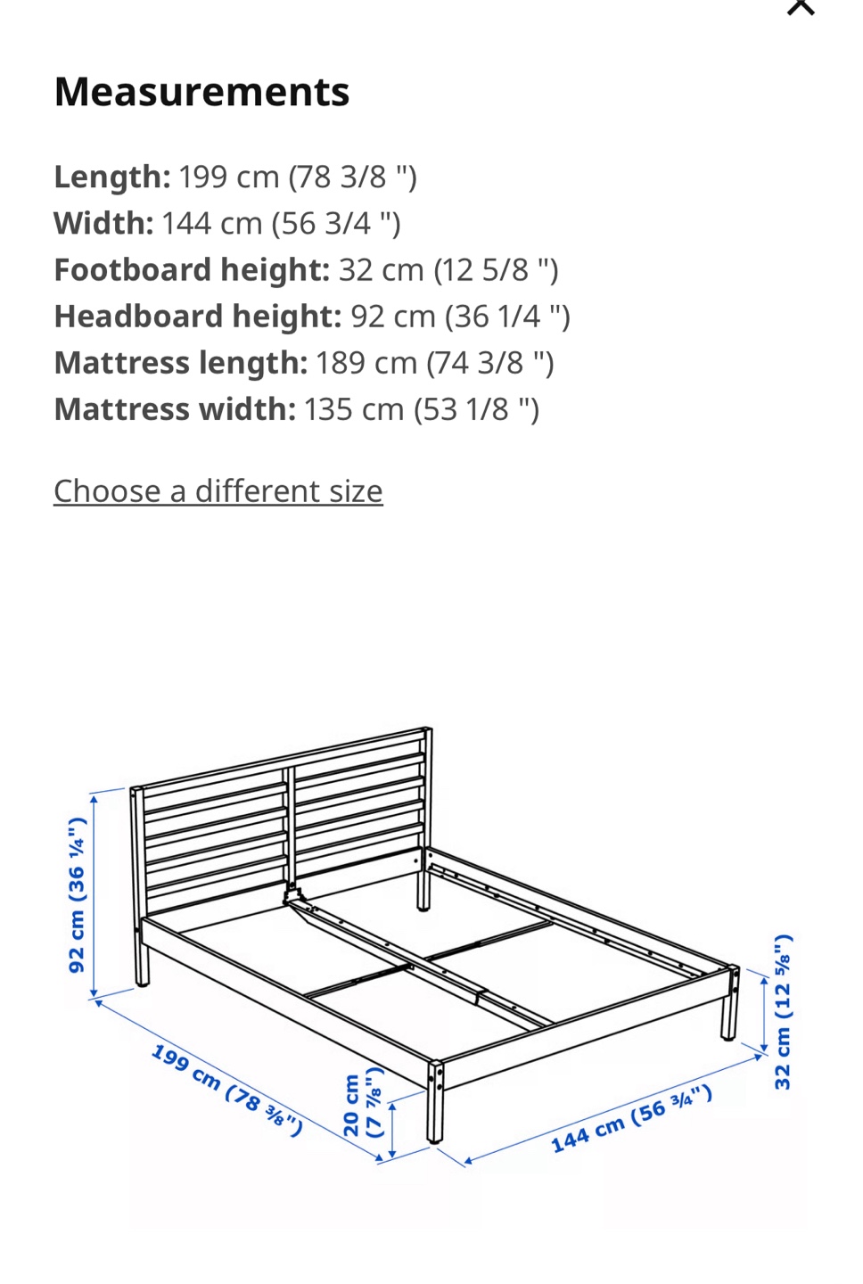 IKEA FJELLSE Bed Frame & Morgedal Mattress - photo 5