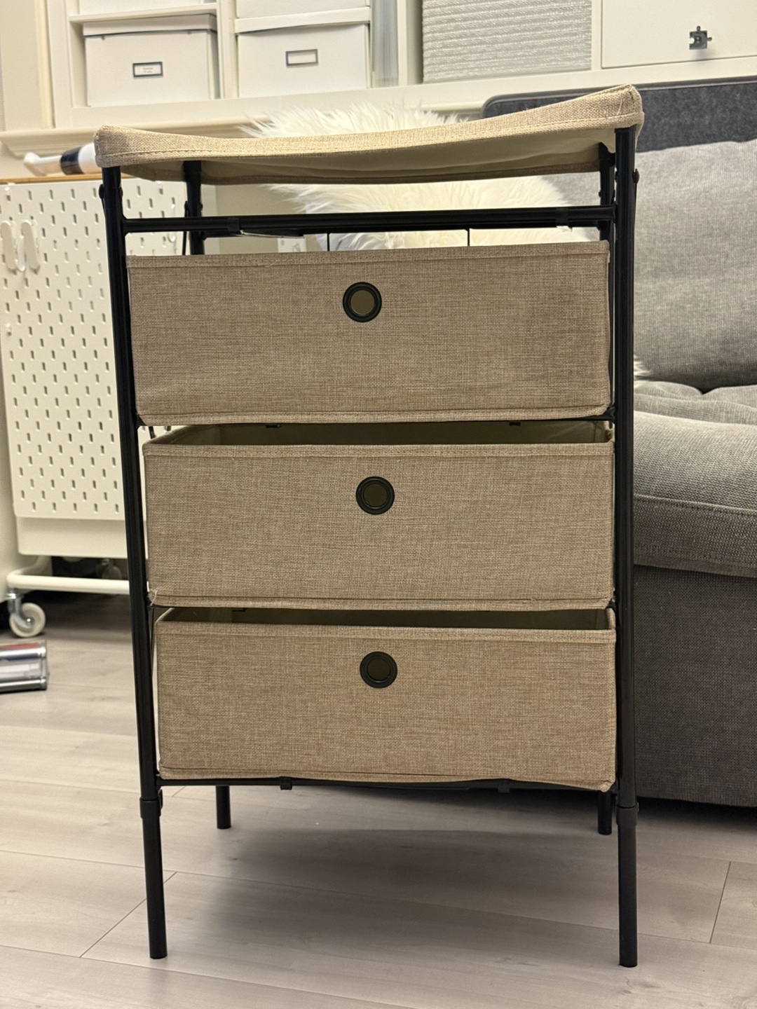 Three tier drawer storage