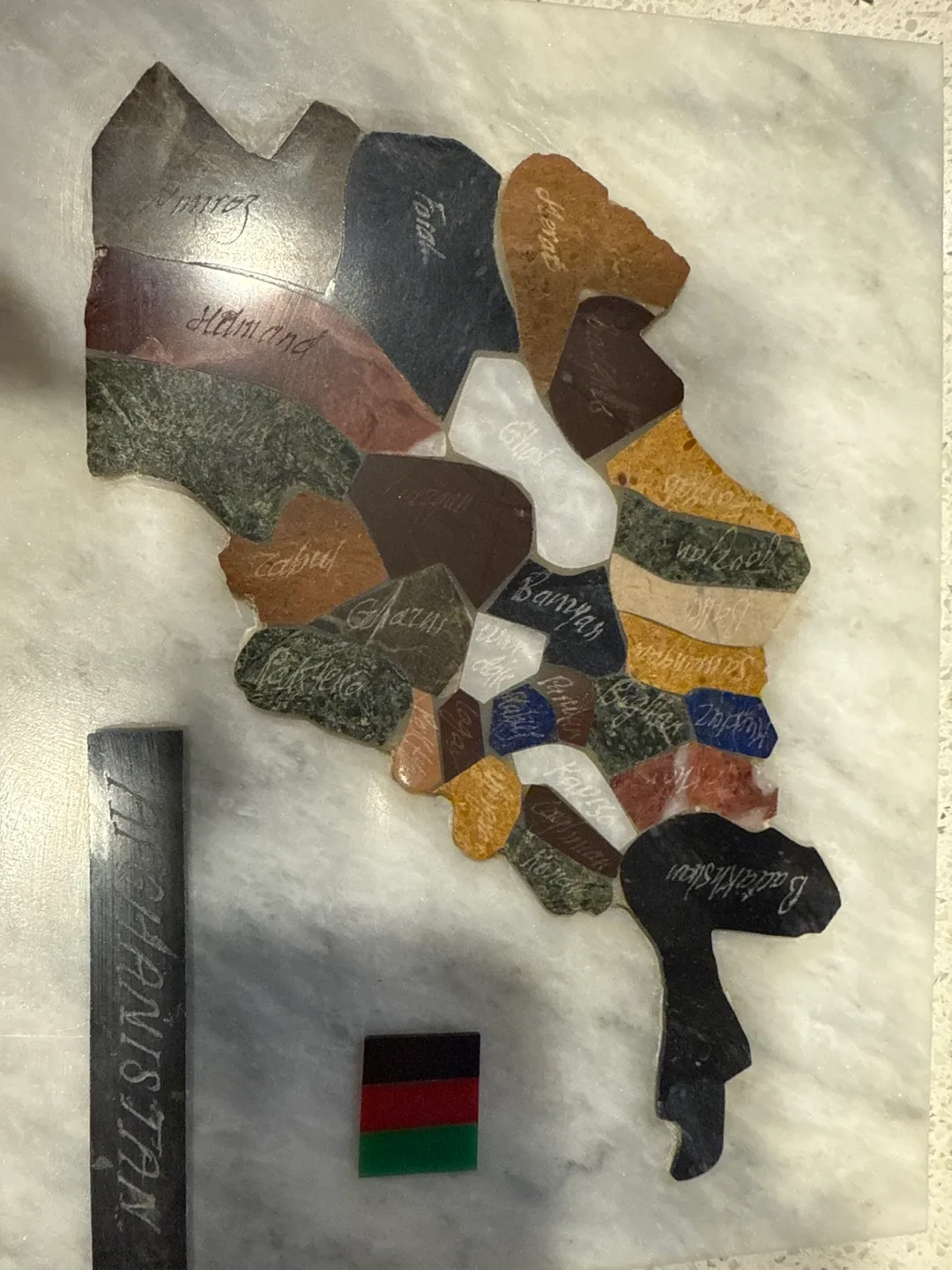 Afghanistan Map Stone Art