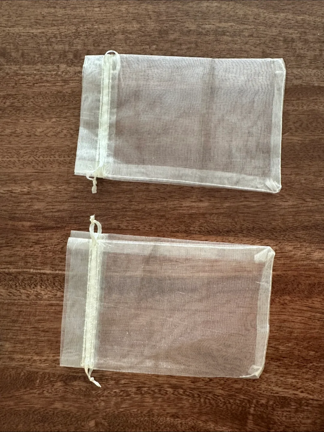 🥕🥕Drawstring Favor Bags - Sheer White thumbnail