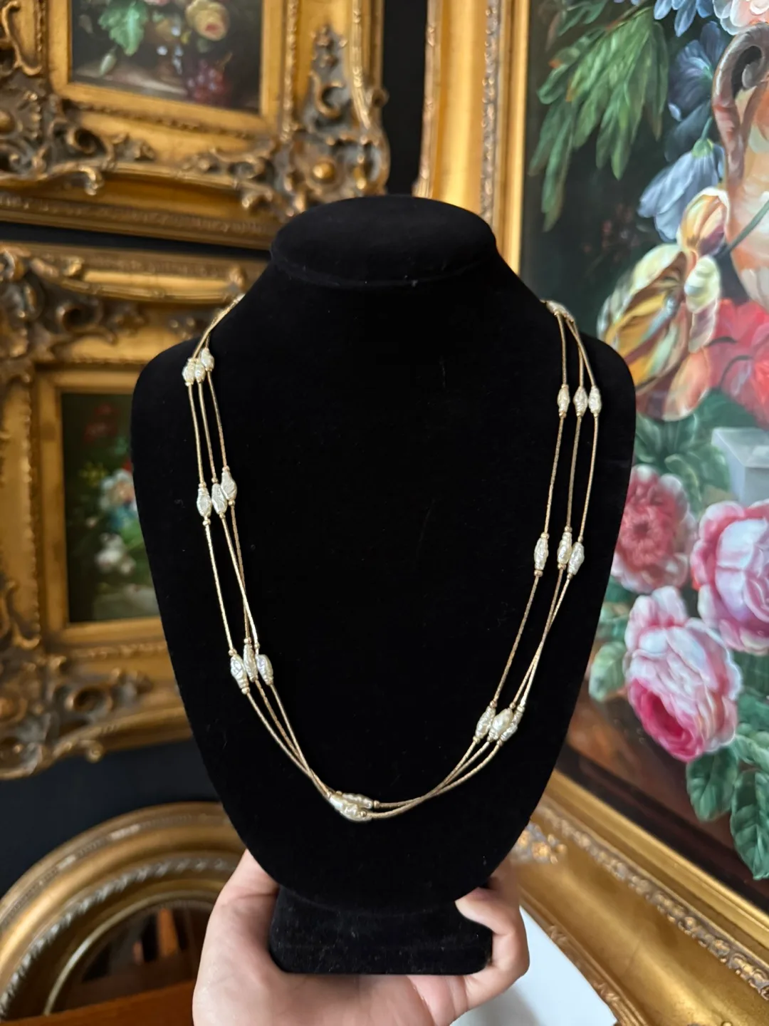 Gold Tone Layered Necklace thumbnail