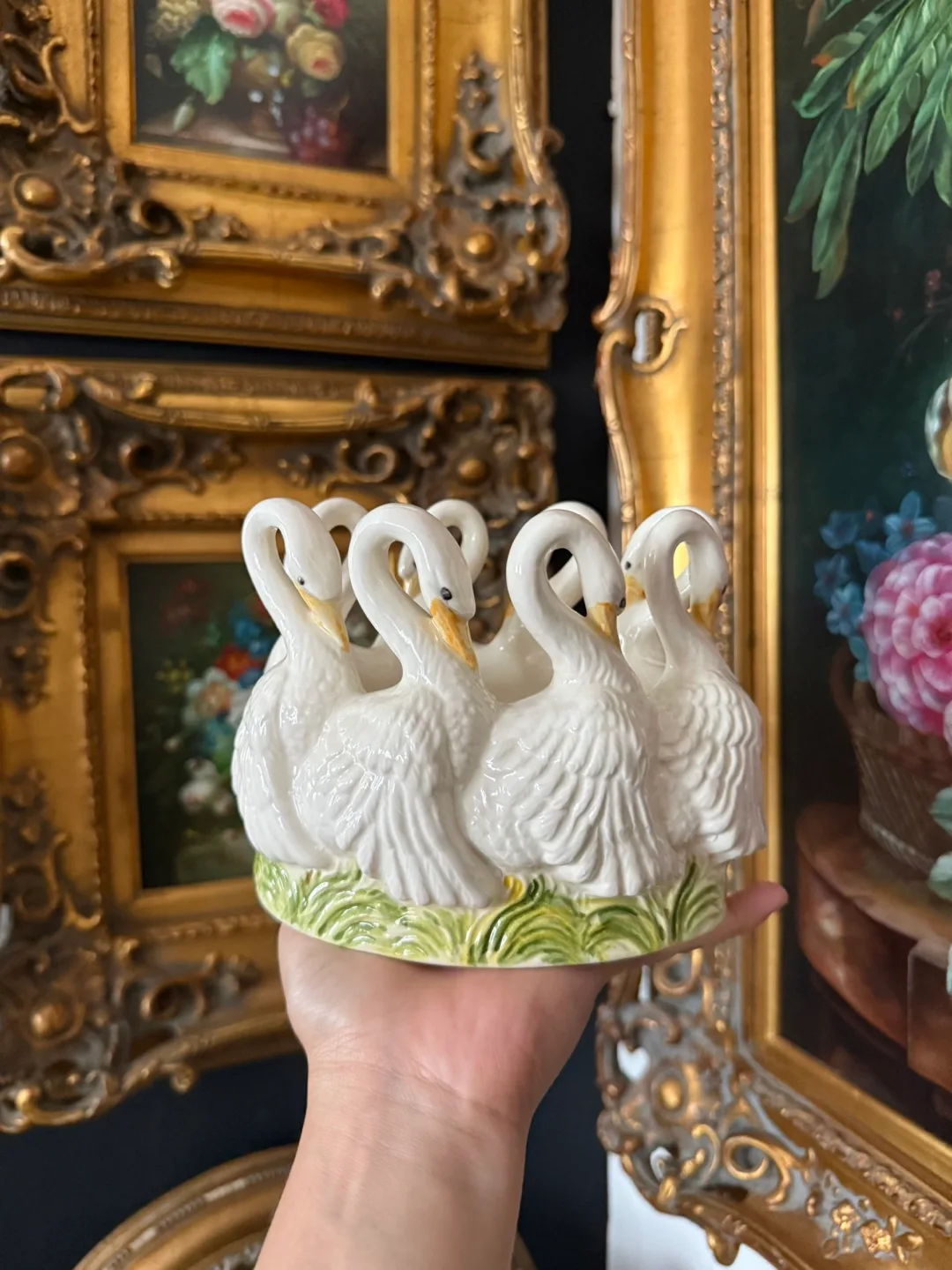 Vintage Swan Planter Bowl thumbnail