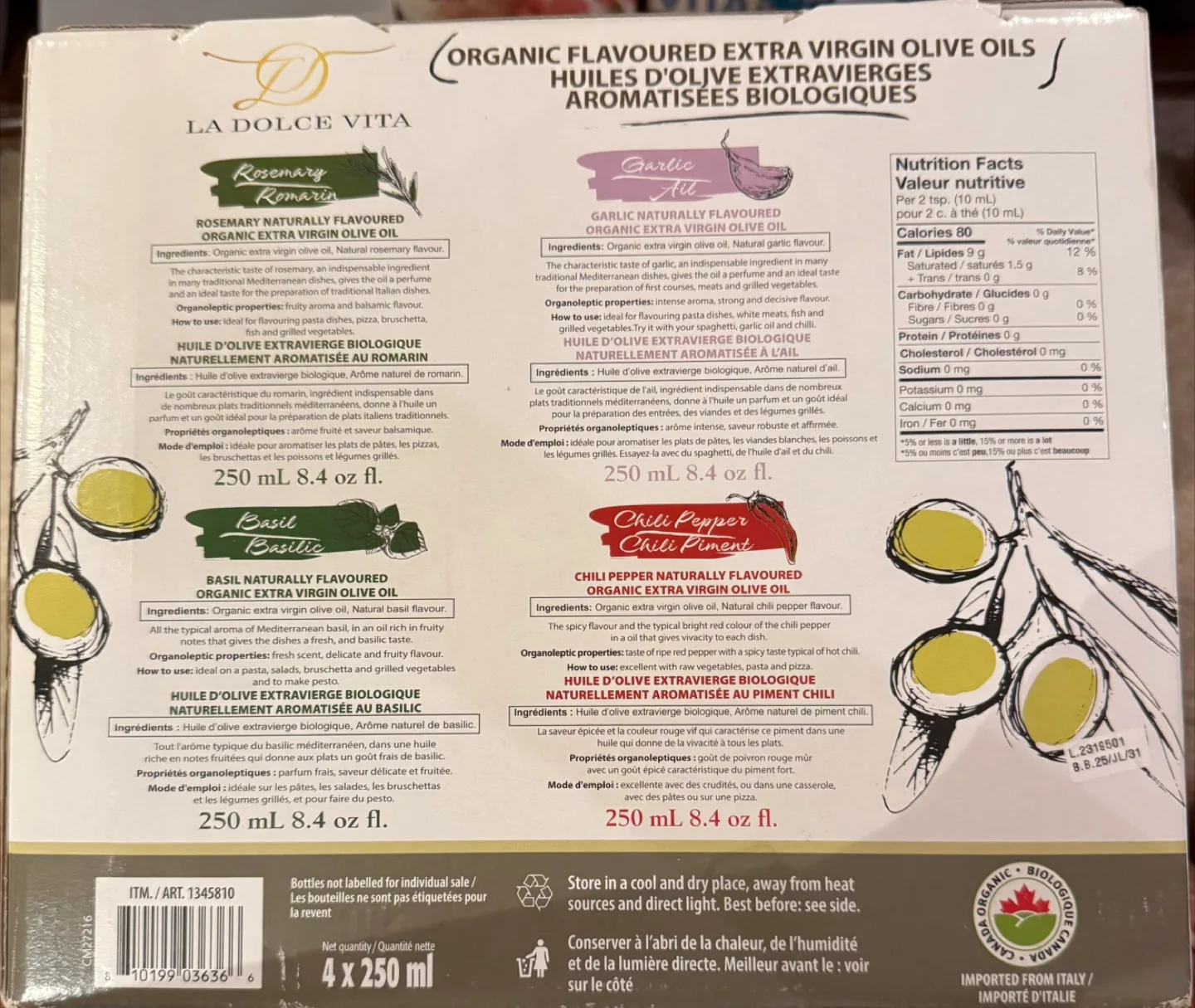 La Dolce Vita Mediterranean Blend Olive Oils Set image indicator(2)
