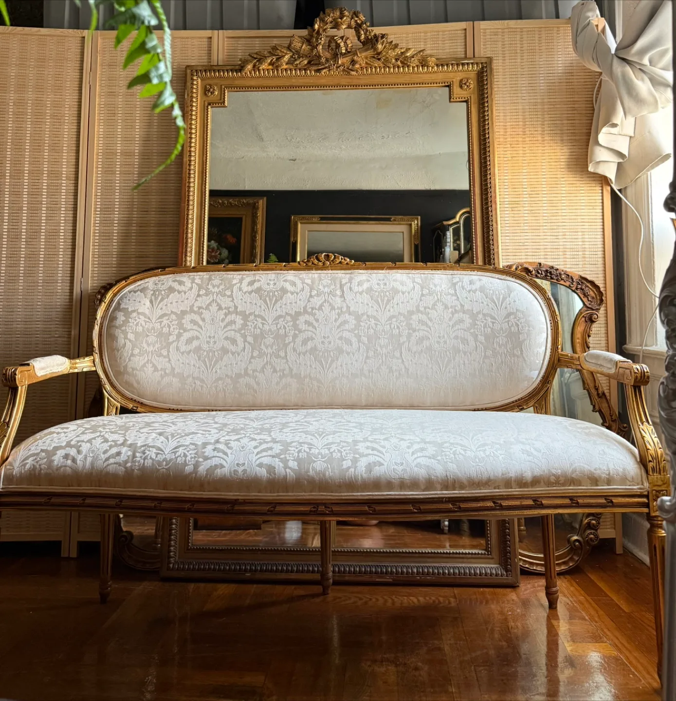 French Louis XVI loveseat thumbnail