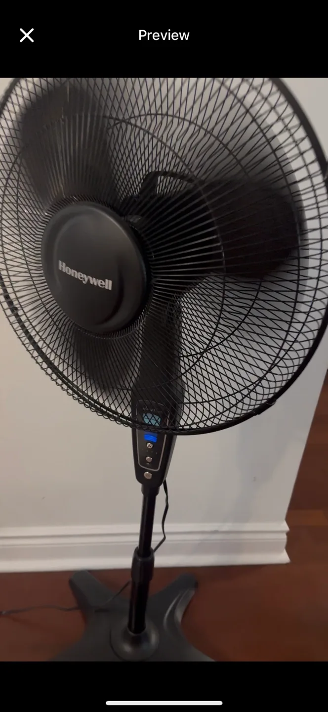 Honeywell Black Stand Fan thumbnail