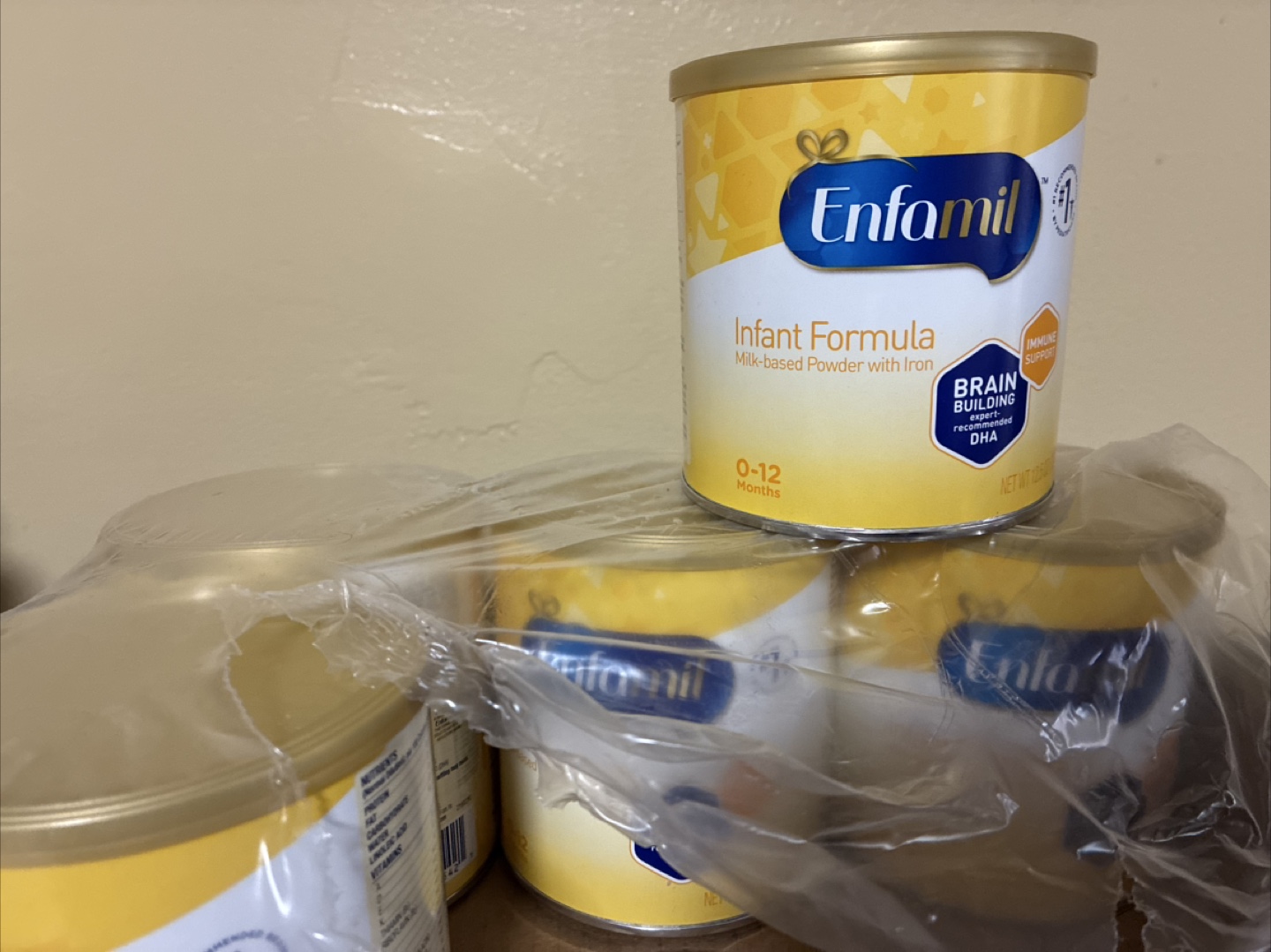 6cans of Enfamil Infant Formula Milk Powder