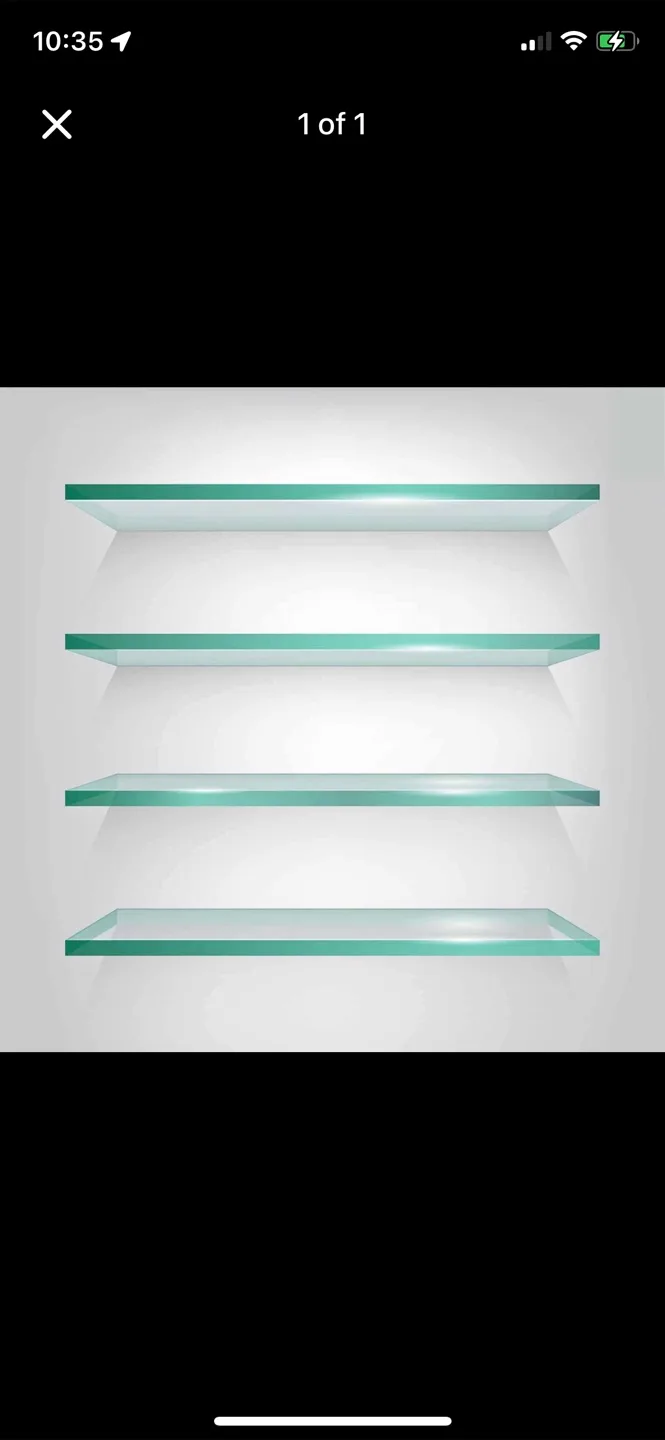 Glass Shelves - Set of 4 no attachment thumbnail