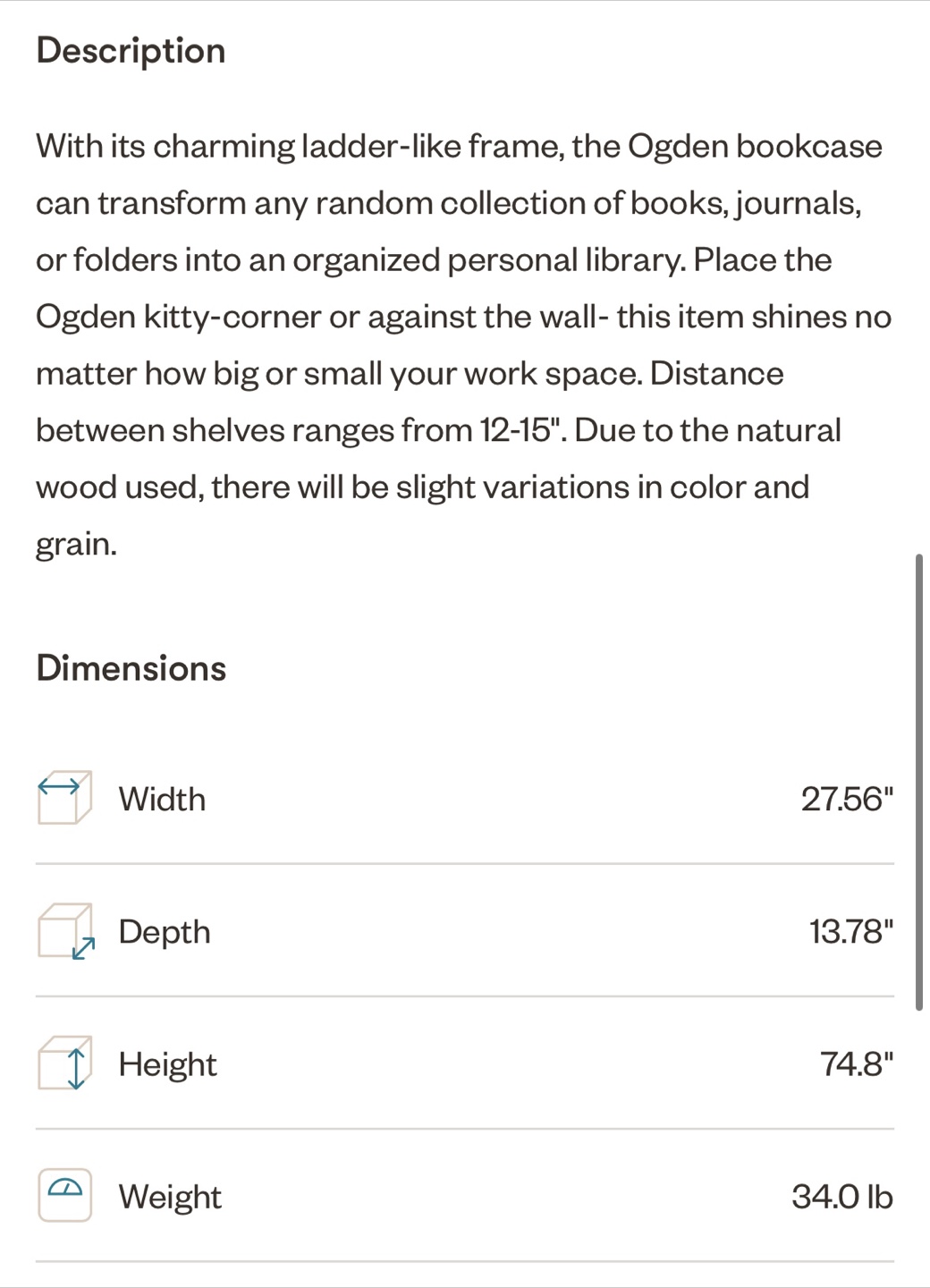 Ogden Leaning Ladder Bookcase - photo 4
