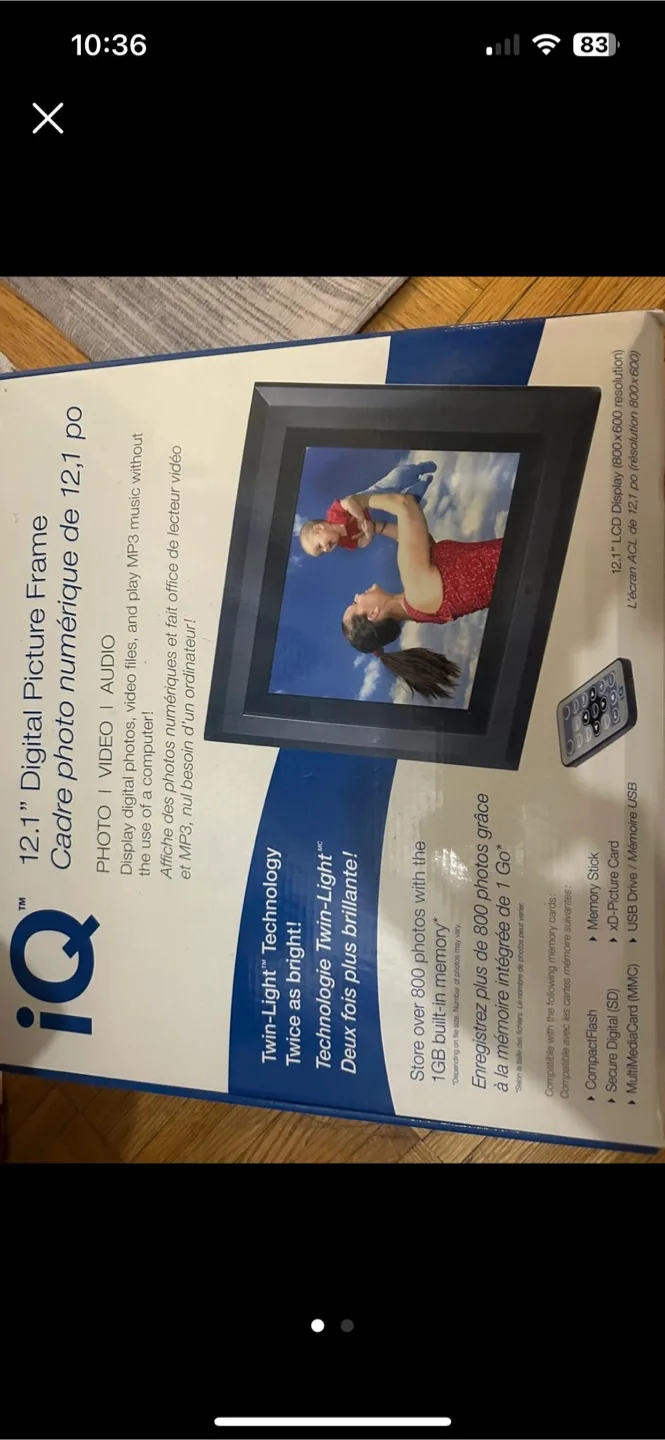 iQ 12.1" Digital Picture Frame thumbnail