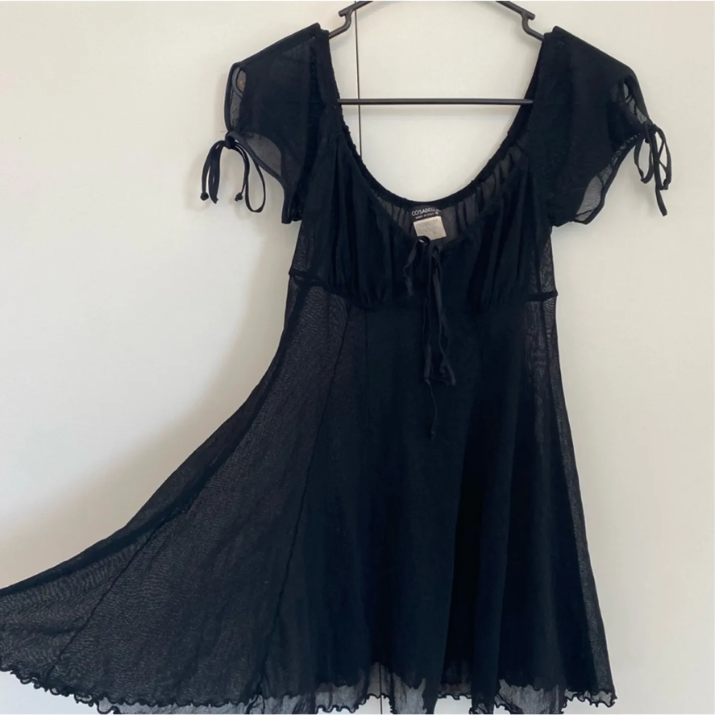 Vintage Y2K Cosabella Italian Sheer Mesh Babydoll Slip Size M image indicator(6)