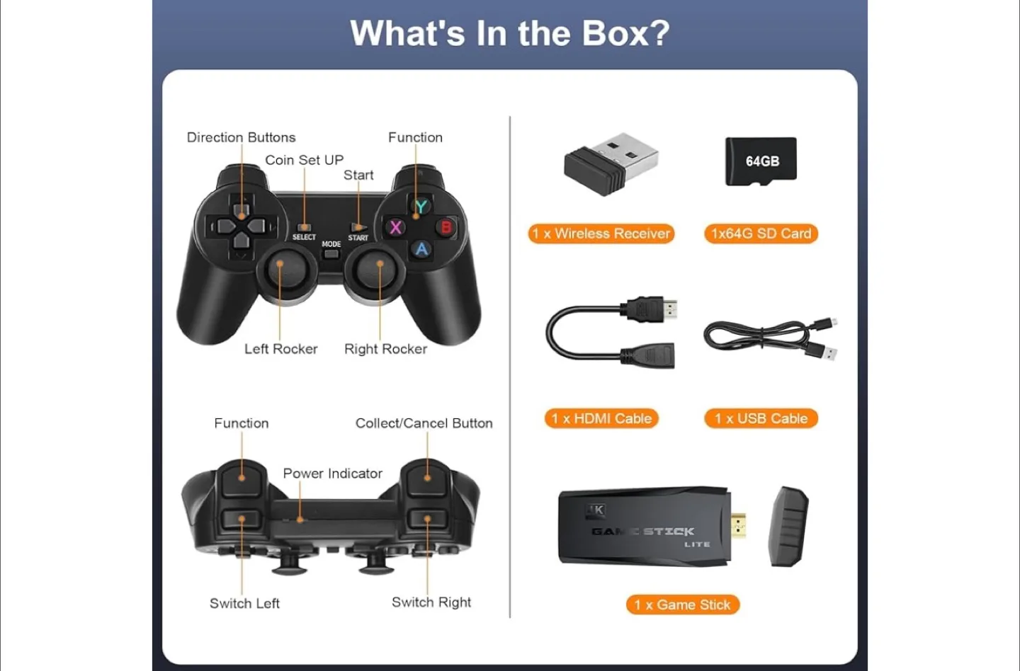 4K Game Stick Lite with Wireless Controllers thumbnail