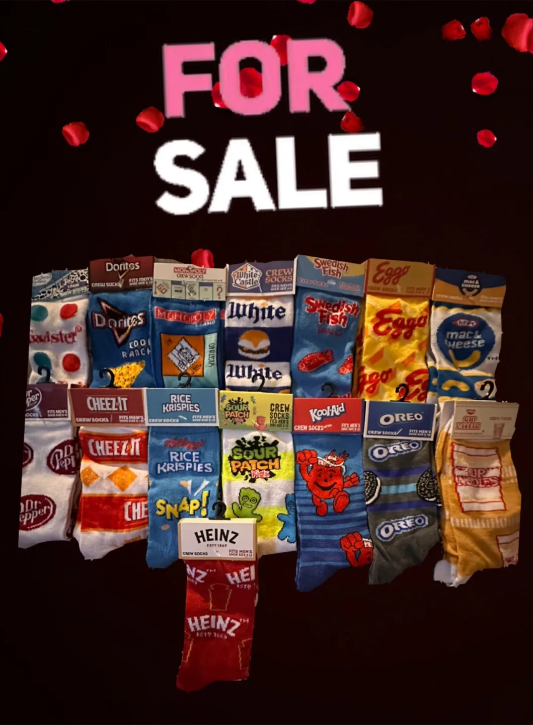 Novelty Food Brand Crew Socks - Fits Men's Shoe Size 6-12 thumbnail