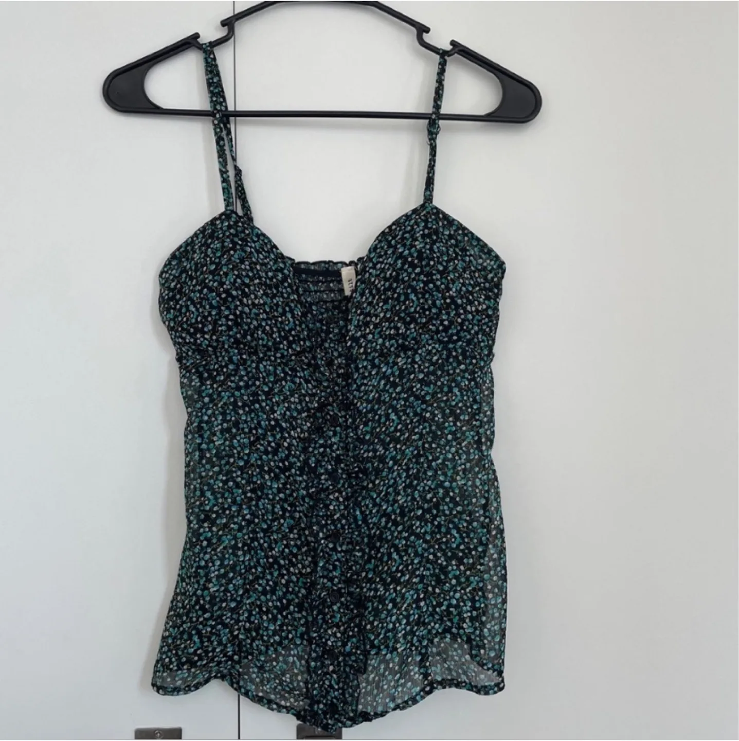 Y2K Floral Ruffle Cami Size Small thumbnail