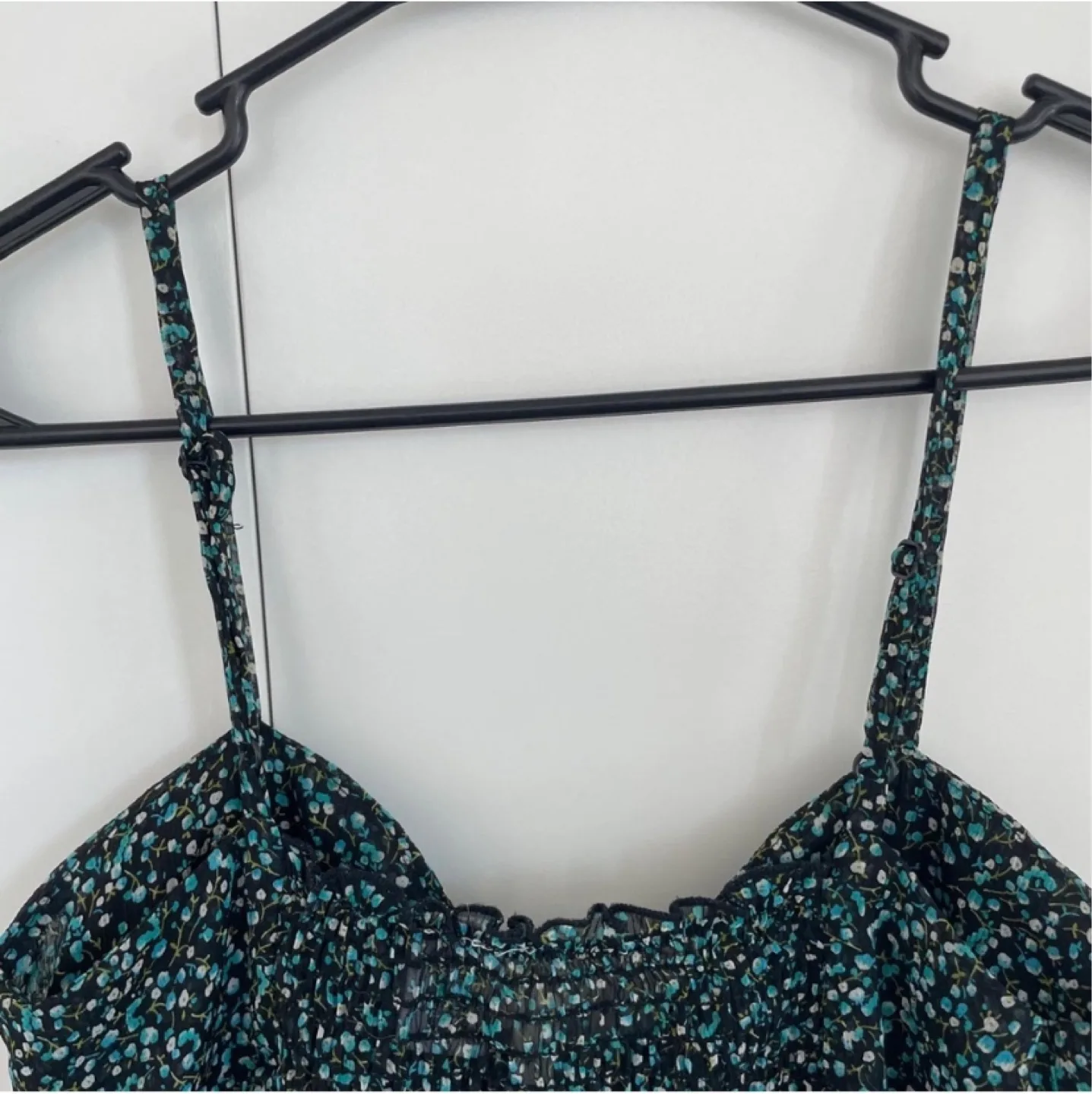 Y2K Floral Ruffle Micro Floral Cami Size Small image indicator(6)