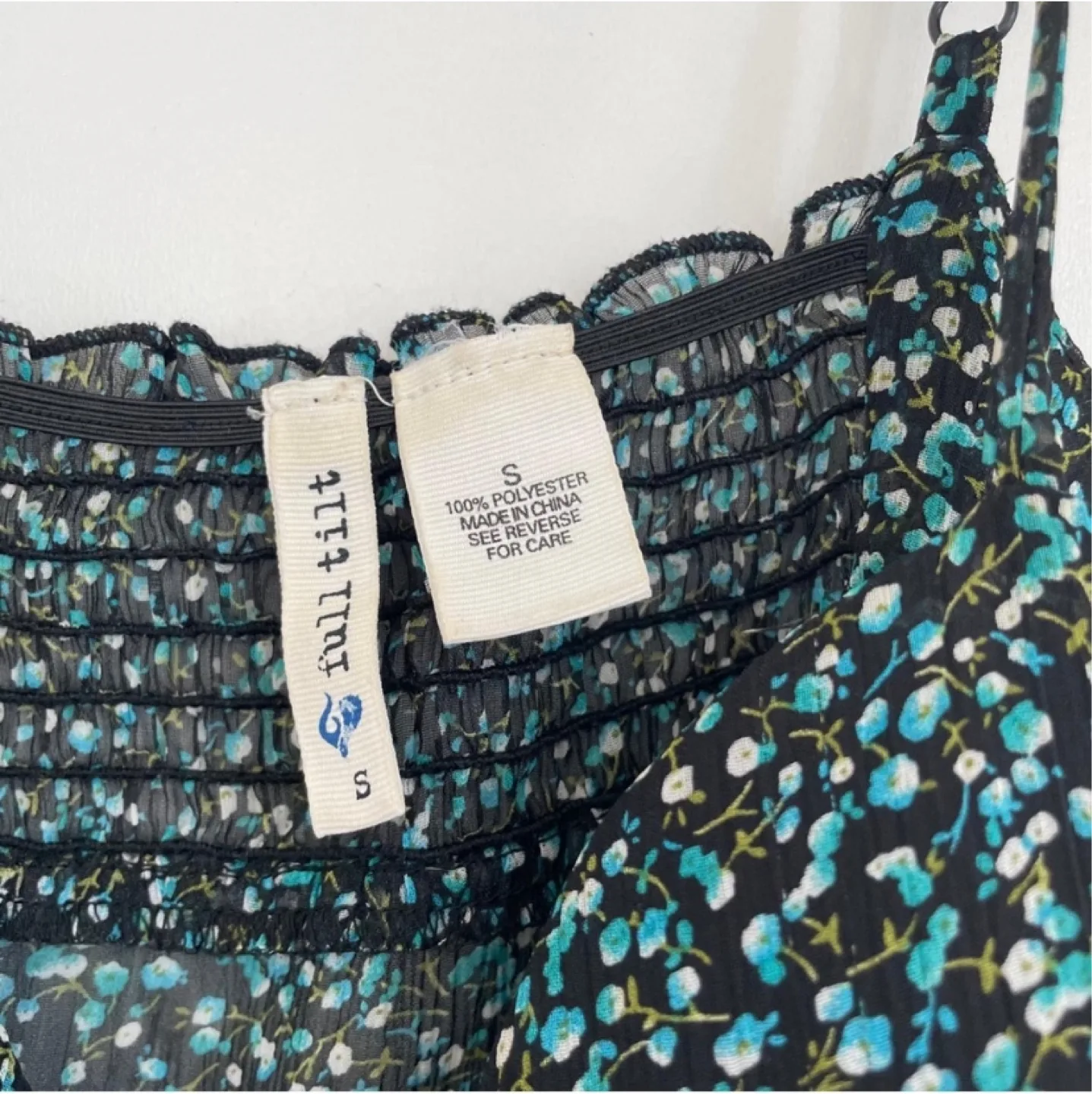 Y2K Floral Ruffle Micro Floral Cami Size Small image indicator(8)