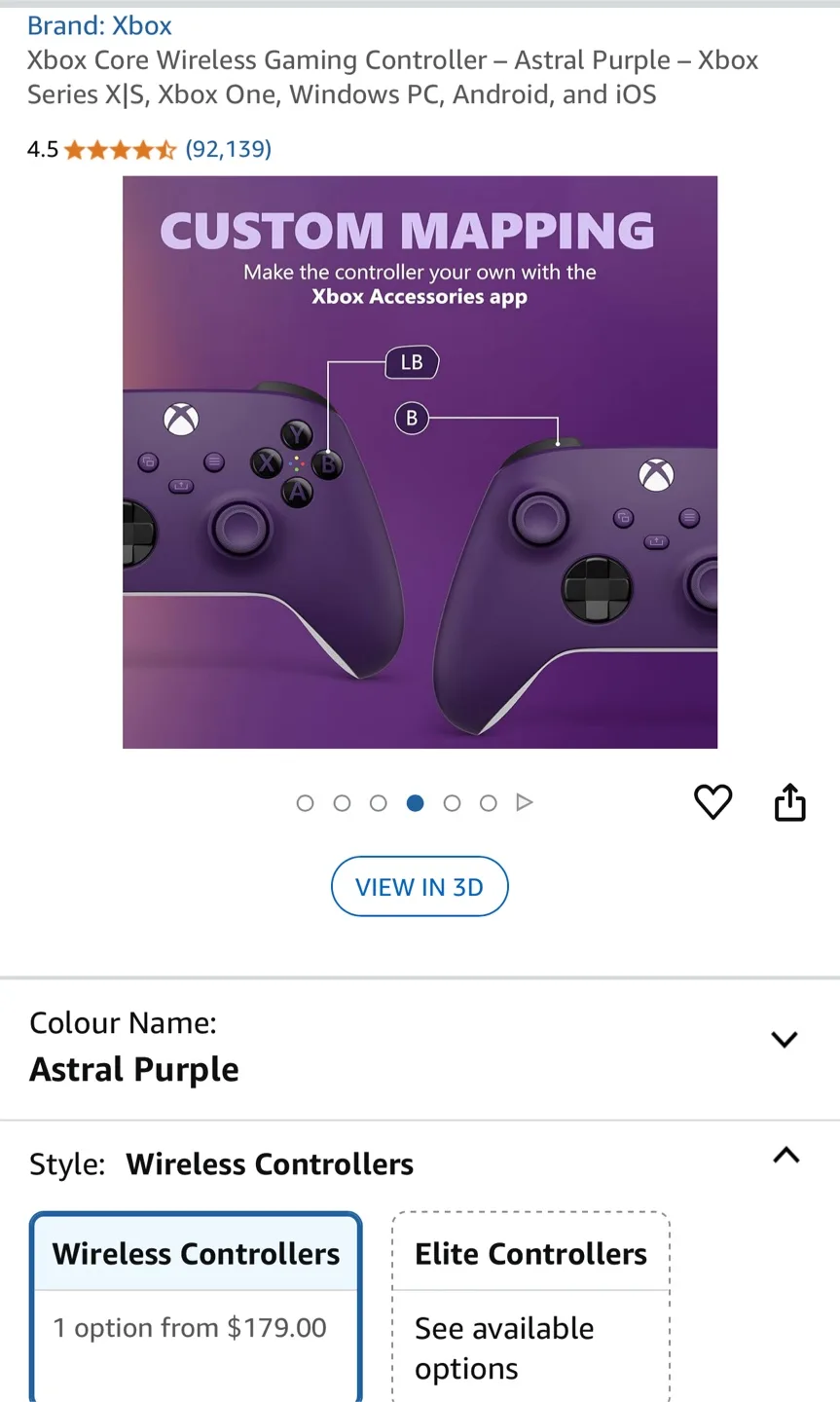 New Xbox Core Wireless Controller - Astral Purple image indicator(10)