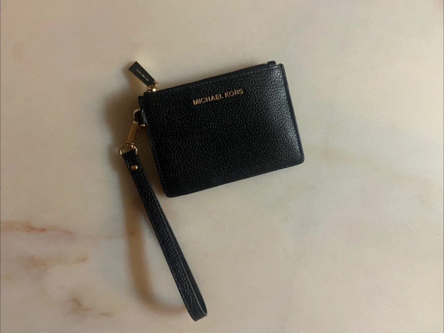 Real small black Michael Kors coin purse thumbnail