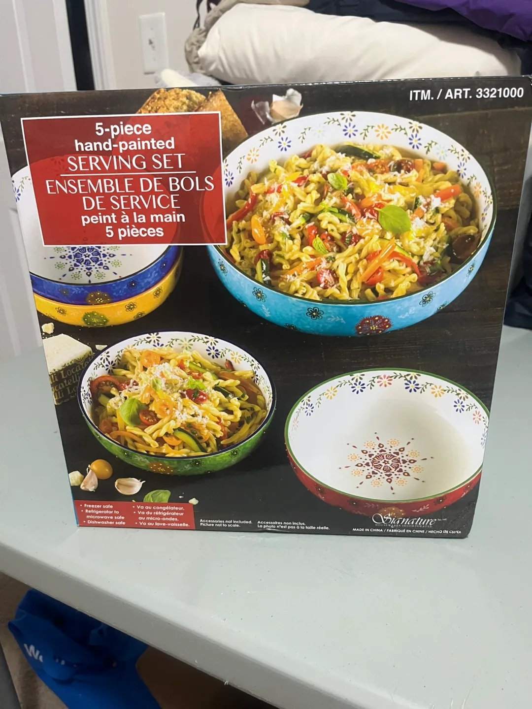 New sealed in box 5-Piece Hand-Painted Serving Set thumbnail