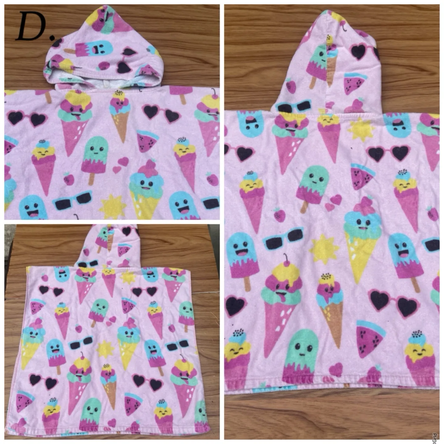 Indigo Kids hooded poncho cotton towel image indicator(10)