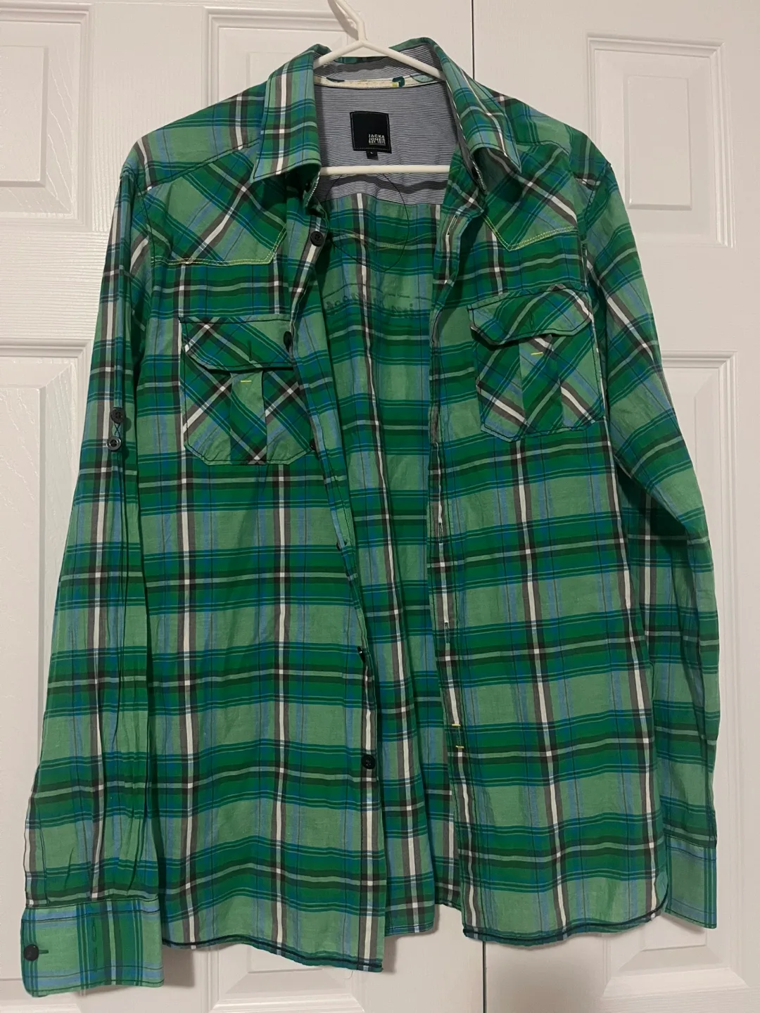 Jack & Jones Green Plaid Shirt large thumbnail