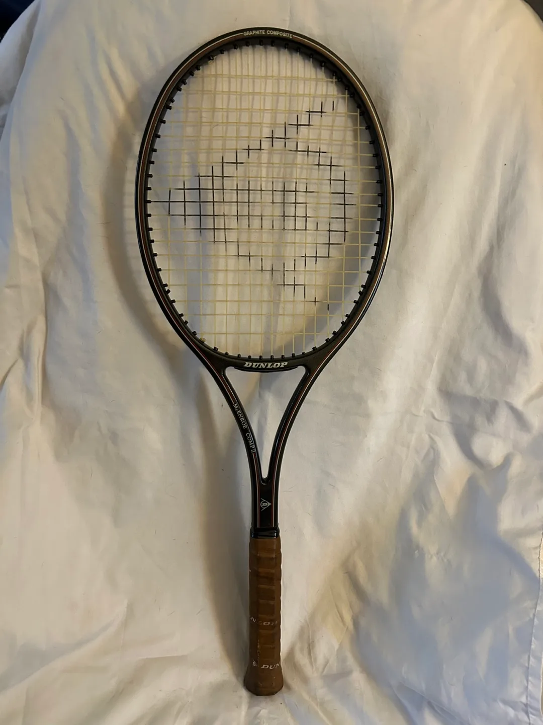 VINTAGE Black Dunlop McEnroe COMP II Tennis Racquet thumbnail