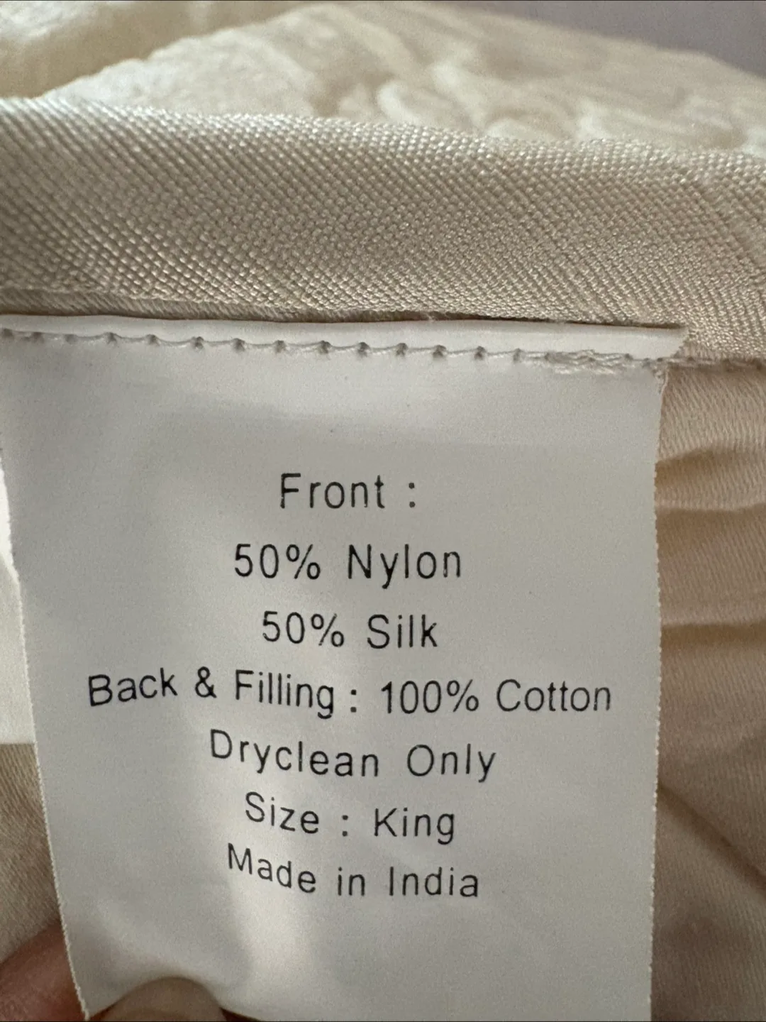 Bombay Company King Size Coverlet & 2 Standard Shams (cream) image indicator(5)