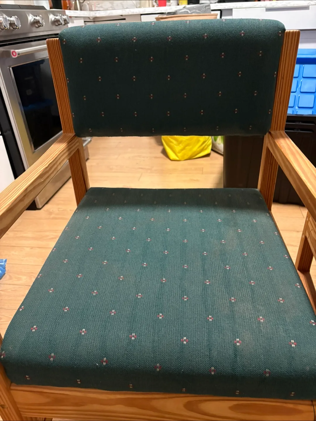 Pair of Vintage Green Upholstered Armchairs image indicator(2)