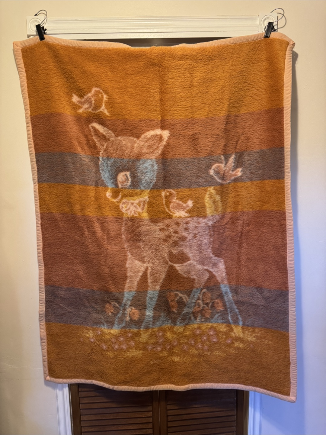 Vintage Eaton Adorable Deer Baby Blanket - photo 2