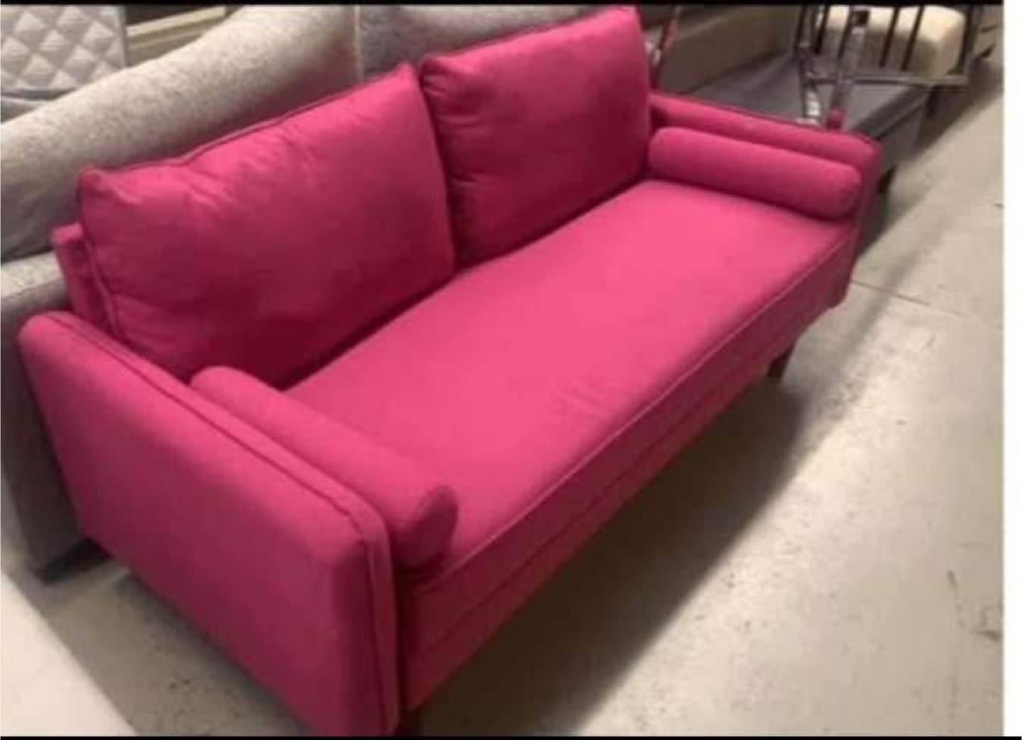 Pink/ grey Sofa 71” - photo 2