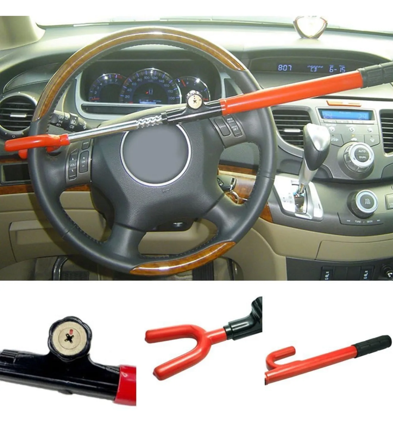New Steering Wheel Lock - Anti-Theft Device image indicator(2)