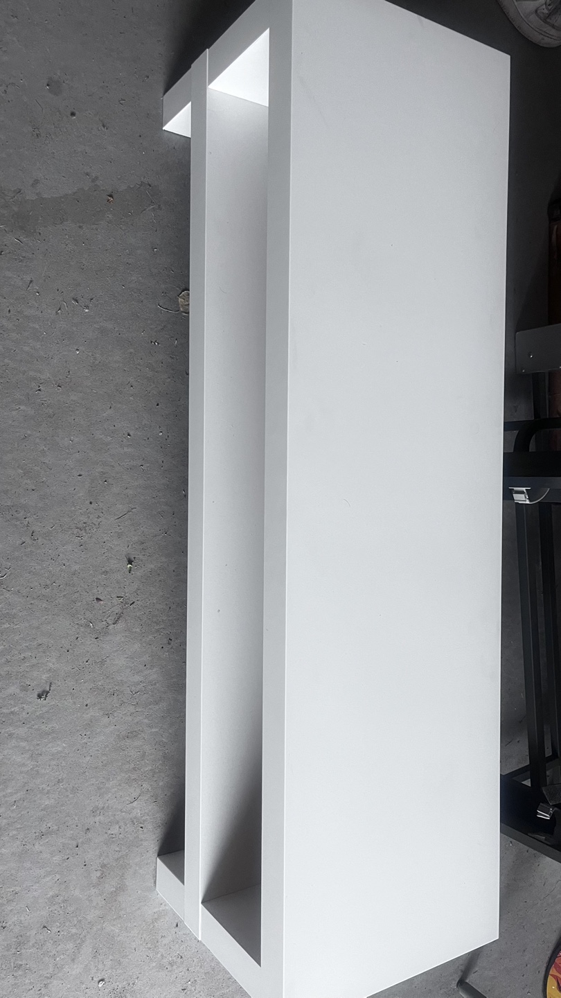 White TV Stand with Shelf - photo 2
