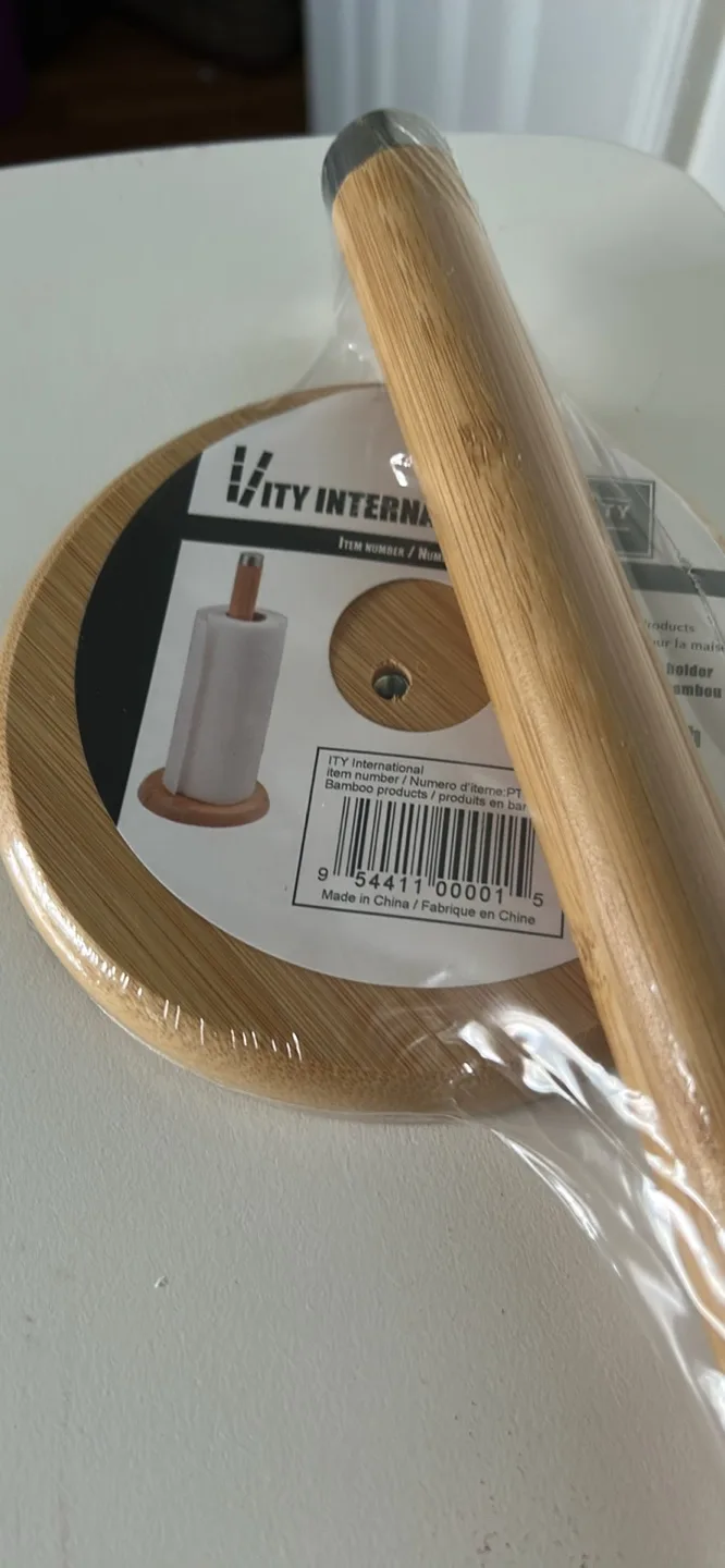 New ITY International Bamboo Paper Towel Holder thumbnail