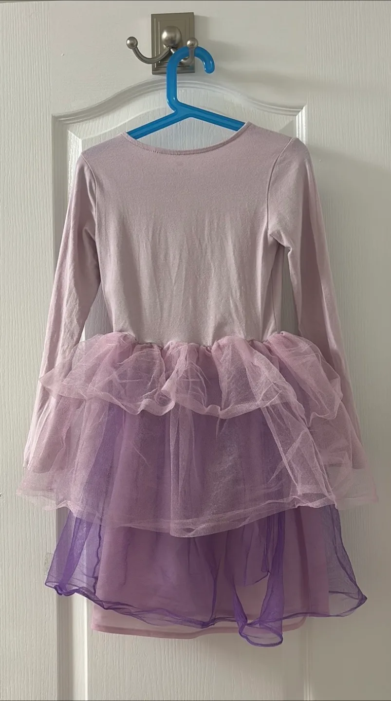 Girls “Disney Frozen” long sleeve shirt tulle dress size 6-8yrs image indicator(4)